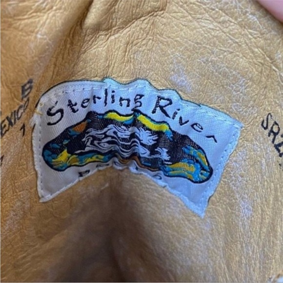 Sterling River Tan and Brown Embossed Leather Heeled Boots - Picture 8 of 13